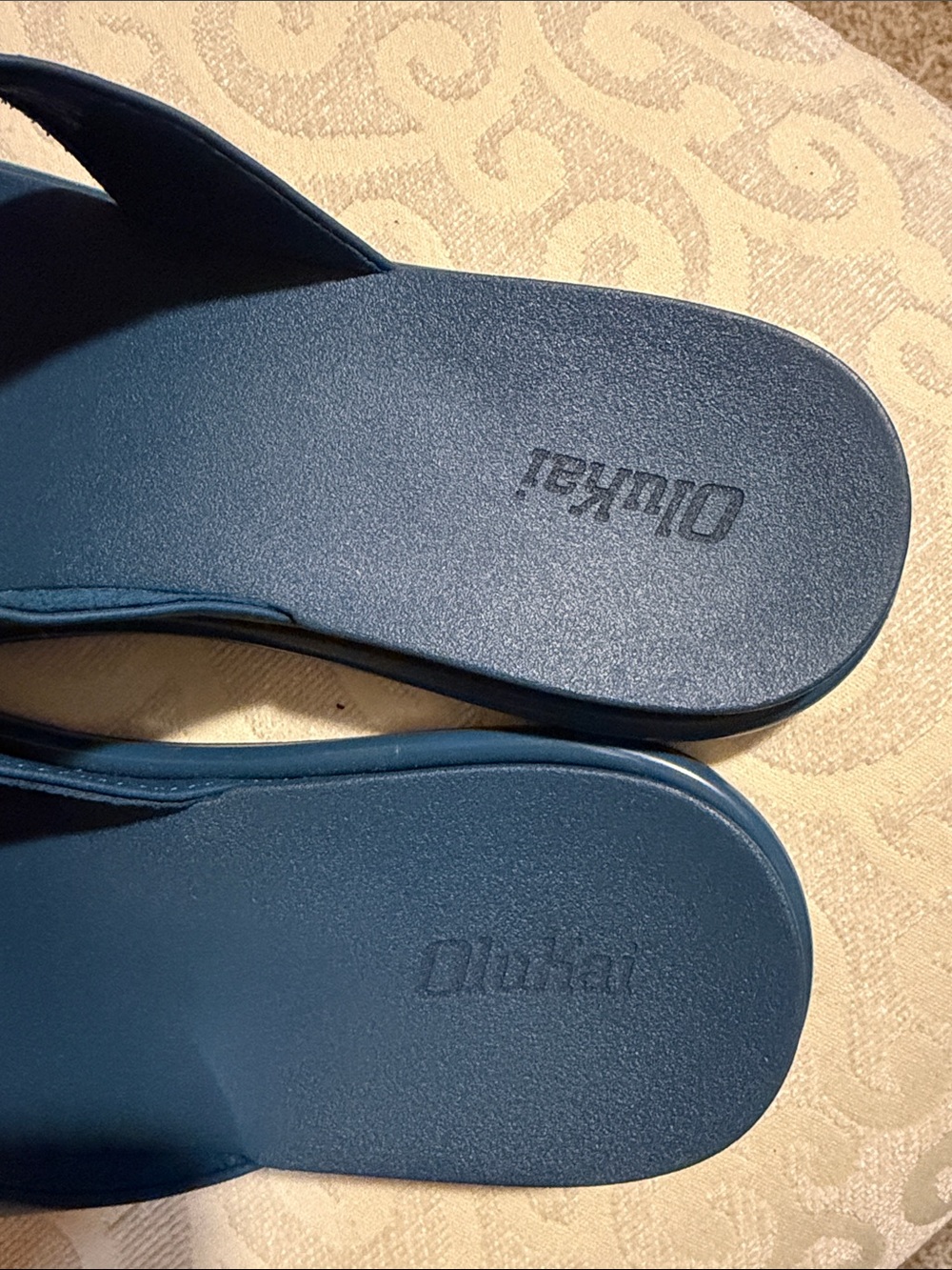 OluKai Slide Sandals with Tortoiseshell Buckle - Picture 2 of 5